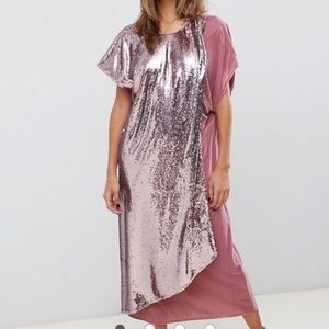 ASOS velvet and sequin dress
